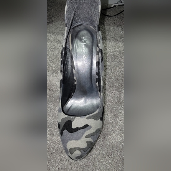 6 inch grey camo stilletos! Worn once. No returns please - Picture 2 of 3
